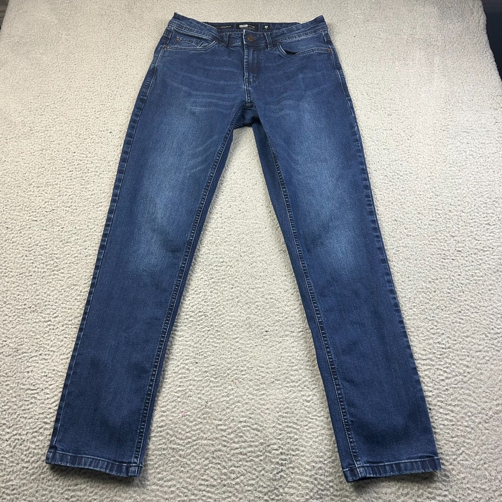 Barbell Apparel Jeans Mens 32x32 Blue Medium Wash Straight Athletic Fit Stretch